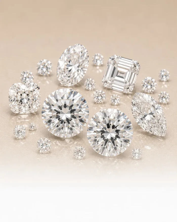 Loose certified diamonds